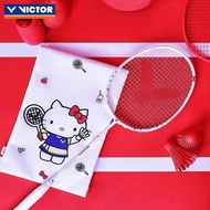 VICTOR Hello Kitty DriveX KT Raket badminton gentian karbon penuh 26-30LBS