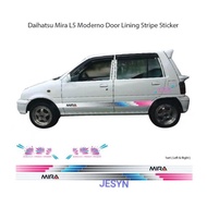 DAIHATSU MIRA L5 MODERNO DOOR LINING STRIPE STICKER