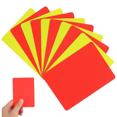Soccer Referee Red Yellow Card Classic Delicate Texture PVC Soccer Referee Warning Card Football Mat