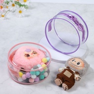 12cm 16cm Cotton Doll Display PVC Protector Round Keychain Pendant Bag Walking Baby Bag Badge Storag