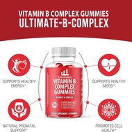 Vitamin B complex gummie supplement - strong vitamin B12 B3、B5、B6、B7、B8、B9、 Folic acid and vitamin C