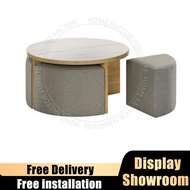Round Coffee Table(FREE DELIVERY&INSTALL)Type 804 with Stools 80cm
