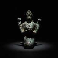 Ancient Bronze Statue "The Dragon Queen" - Antique Bronze Statue Style Majapahit - Art Gallery Colle