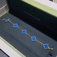【Pawnable】 (Vca)Van Cleef Blue Five-Flower Bracelet