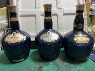candy尋寶樂園..ROYAL SALUTE 皇家禮炮21年 蘇格蘭威士忌--藍色空瓶-- 高26