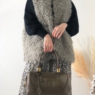 【 日本直送　名牌中古包 】FENDI フェンディ FFロゴ レザー ボストンバッグ ハンドバッグ ブラウン vintage ヴィンテージ wwmztn