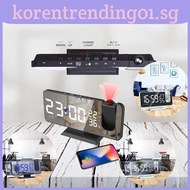 Snooze Luxurious Digital Dual Alarm Clock With 7.3 Mirror Led Display Fm And Radio