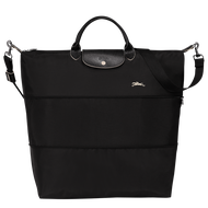 100% Authentic LONGCHAMP LE Pliage Club 70th anniversary embroidered horse Lady Nylon Dumpling Bag Oversized Travel bags Hand luggage bag tote Shoulder and Crossbody bag L1911619001 Black color-made in france