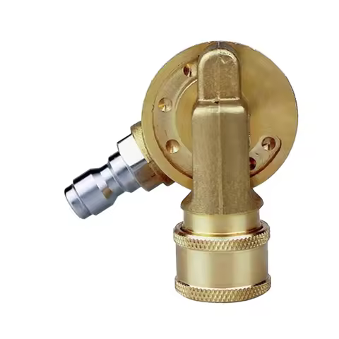 4500PSI Pivoting Coupler 1/4In Quick Connection for Pressure Washer Attachment Gutter Cleaning Adapt
