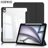 KENKE ipad case Transparent acrylic protective case Has pencil slot for ipad 2024 M4 pro 13 inch pro
