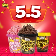 [2 TUB + FREE 1 CUP] NIMS Crispy Chocotub Mini Series 140g – Cereal Rangup Coklat / Snack Sedap / Re