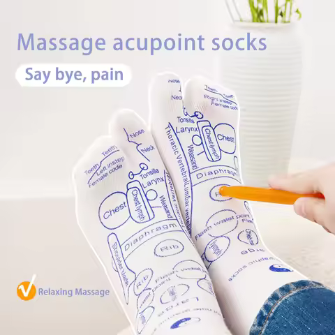 Foot Massage Acupuncture Point Socks Muscle Relaxation Relieve Tired Feet Reflexology Socks for Reli