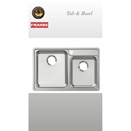 Franke BELL Double Bowl Drop-In Sink BCX 620-38/32