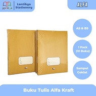 [1 PACK] Alfa Kraft Name Notebook A5 & B5/ Brown Cover Notebook Quarto & Boxy