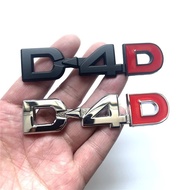 3D Metal D-4D Logo Rear Trunk Badge Emblem Car Sticker Decals for Toyota Land Cruiser Corolla RAV4 V