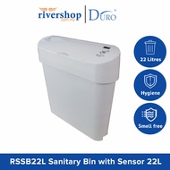 DURO Sanitary Bin RSSB22L with Sensor 22L / Sanitary Dustbin / Garbage Wastebin Dustbin Rubbish Tras