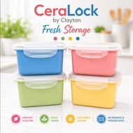 Ceralock Ceramic Food Container | Bekas Makanan Seramik | CERALOCK | Square 280ml Antibacterial