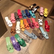 [with shoe box] H 2025 new fashionable women's flat casual slippers 35-42