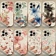 Lily Flower Pattern Silicone Phone Casing For OPPO A52 A72 A92 A74 A94 A93 A55 A56 A36 A76 F9 F11 F1