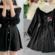 MINI DRESS SABRINA CASUAL HITAM/ HIJAU/ NAVY AINUN MAURIN