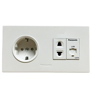 PANASONIC STOP CONTACT OUTLET + UNIVERSAL SOCKET OUTLET + DATA INTERNET LAN CAT 6 CAT6