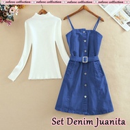 Dress KoreanWanita Set Juanita DenimWanita Casual Clothing for Girls