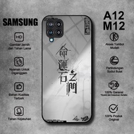Softcase Glass Kaca hp SAMSUNG A12 M12 Motif JAPAN ART - Case SAMSUNG A12 - Casing hp SAMSUNG M12