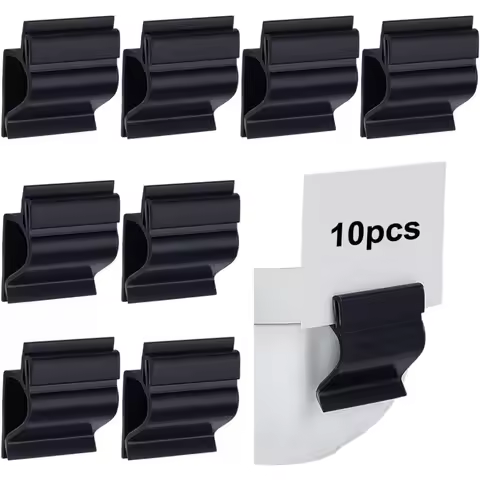 10Pcs Black Plastic Bowl Sign Clip 1.6x1.3x0.7 Inch Tray Label Holders for Charcuterie Board Bake Pa