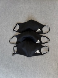 Adidas 黑色運動口罩 3 個 可重複洗 can wash