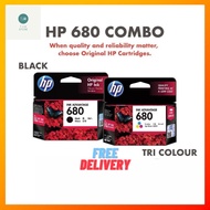 Hp 680 Single Pack /Combo Pack ( Black + Tri-Colour) / HP 680 BLACK + COLOUR / HP 680 Ink cartridge