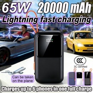 [3C&Fits All Phone] WP 20000mAh Powerbank Fast Charging 65W Slim Portable 3C PowerBank With Detachab