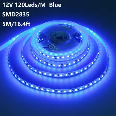 2Pcs Flexible Led Strip Lights, 10m/5m 12V 120Leds/M 8mm Wide Blue Light Cuttable Flexible Light Str