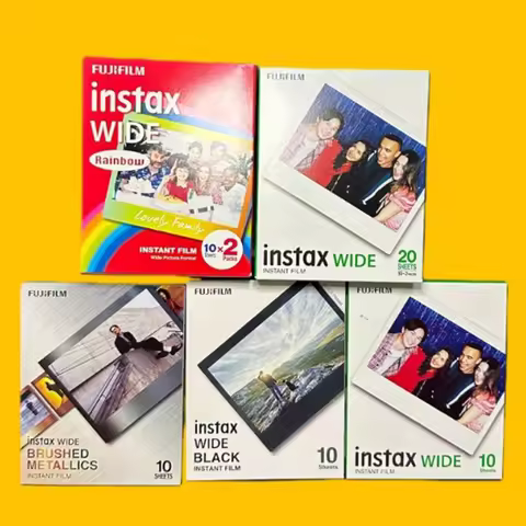 Fujifilm Instax Wide Film Monochrome Instax White Edge 5-inch Photo Paper For Fuji Camera WIDE 300/4