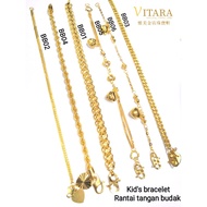 Emas 916 Gelang Tangan Kanak-kanak/ Rantai Tangan Budak | Gold 916 Bracelets for kids BB01+