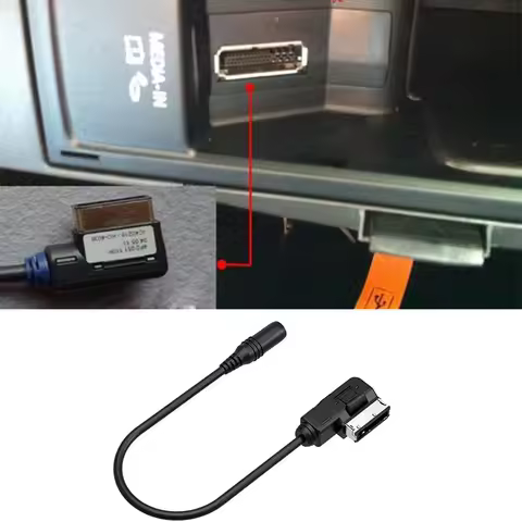 MMI AMI To AUX Headphone Jack Audio Input Car 3.5 Female Port Transmission Cable For C63 E200