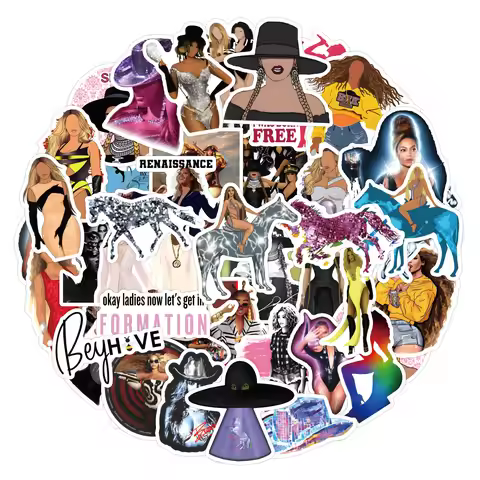 50PCS Beyonce Renaissance Stickers Graffiti Stickers DIY Diary Phone Case Handmade Scrapbook Aesthet