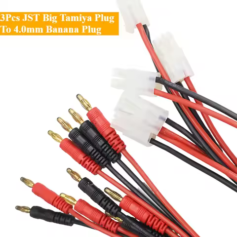 New 3Pcs JST Big Tamiya Plug To 4.0mm Banana Plug with Silicone Cable 15CM 30CM for Rc Lipo Batte Im