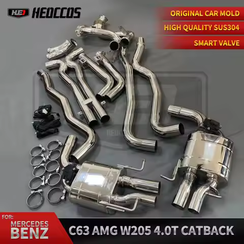 HEO Hot Sale Stainless Steel 304 Catback System For Mercedes-Benz AMG C63 W205 4.0T With Electronic 