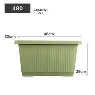 IRIS | Large Rectangular Plastic Flower Pot for Home Vegetable Gardening