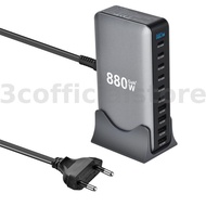 YMX-880W 880W 10-Port USB PD Charger 4USB-A+6USB-C PD QC Fast Charging Desktop Charging Station EU P