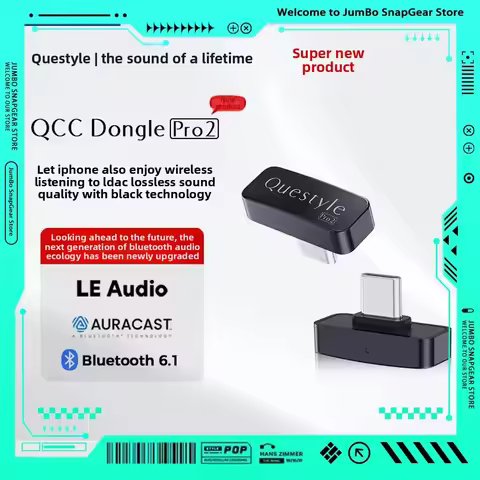 Questyle QCC Dongle Pro 1/2 Lossless LDAC Bluetooth 6.1 Transmitter HiFi Wireless Bluetooth Adapter 