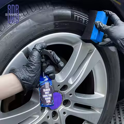 Black Wet Tire Shine,Tire Dressing for Deep Glossy Finish for Protection,Long-Lasting Tire Shine Spr