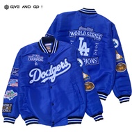 Varsity Baseball Jacket Men An Women Los Angeles Dodgers Blue Embroidered Vintage Original