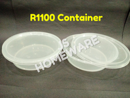R1100 (750ml) Round Disposable Plastic Food Container (25pcs±) / Bekas Makanan Plastik / 1100
