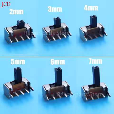 20/50/100 SK12D07VG SK12D07 Toggle Switch 3PIN PCB 1P2T Slide Switch Handle Miniature Slide Switch S