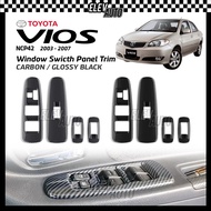 Toyota Vios NCP42 2003 - 2007Window Switch Panel Trim Carbon Fiber Black Interior Accessories 2004 2