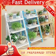 LHSG Balcony Flower Rack Solid Wood Plant Rack Multilayer Plant Stand Flower Pot Stand Flower Rack P
