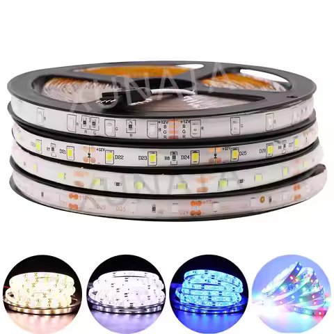 RGB LED Strip DC 12V 60LEDs/m SMD 2835 Waterproof IP21 IP65 Indoor Lighting Flexible Tape LED Light 