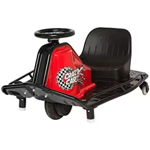 A Crazy Cart - 24V Electric Drifting Go Kart - Variable Speed, Up to 12 mph, Drift Bar for Controlle