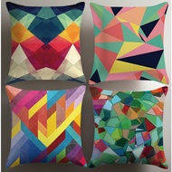 Nordic Rainbow Geometric Pillow Case 45x45cm 1pc/4pcs - Modern Art Soft Cushion Cover Home